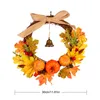 Decorative Flowers Halloween Artificial Plants With Pumpkin Maple Bell Christmas Fall Door Hanging Window Wedding Wall Home Decoration