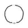 Desginer Viviene Westwoods Black Beaded Necklace Saturn Pendantネックレス