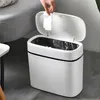 Waste Bins 14L Bathroom Waste Bins Press type trash can with cover household waterproof cleaning storage box kitchen trash can paper basket 231102