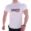 T-shirt męski Fitness Training Muscle Fashion Street Style Paris Wave High Elastic Speed Dry Koszulka z krótkim rękawem