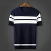 T-shirts pour hommes Printemps Été T-shirt pour hommes Col rond Manches courtes Casual T-shirt pour hommes Stripe Slim Fit Knitted Tee W75 230403