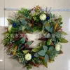 Dekorativa blommor halloween eukalyptus Garland House Decoration Green Pumpkin Plant Flower Ring Day Atmosphere