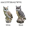 Dekorative Objekte Figuren Home Art Craft niedliche Dekoration Eulenform Harz Desktop lebensecht Indoor Gartenfigur Ornament Outdoor Anti-Vogel-Kollektion 230403