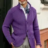 Suéteres para hombre Otoño Invierno Suéter para hombre Traje de punto Negocios Casual Cálido Manga larga Cardigan Abrigos Botón de moda masculina Suéteres azul marino 231102