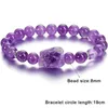 Strand 10pcs Reiki Healing Stone Armband Onregelmatige Ruwe Amethisten Druzy Charms Zwart Wit Kralen Elastische Bangle Vrouwen Mannen