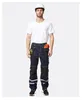 Pantalons pour hommes pantalons de travail en coton multi-poches résistant à l'usure Cargo électrique travail réparateur haute visibilité sécurité