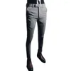 Abiti da uomo Eleganti pantaloni corti elasticizzati super morbidi e slim fit Pantaloni formali da uomo in stile coreano con cuciture fini per esterno