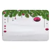 Tapetes de banho Árvore de Natal Folhas Verde Bola Vermelha Floco de Neve Planta Tapete Tapete Tapete Chuveiro Capacho Cozinha Entrada Pad Home Decor 231102