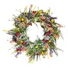 Decorative Flowers Wildflower Garland Spring Summer Front Door Simulation Dried Flower Fresh Green Lighted Wreaths For