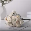 Dekorativa blommor vackra hortensia rose konstgjorda hem bröllop dekoration hög kvalitet höstbukett mousse pion falskt