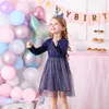 Meisjesjurken Vikita Girls Unicorn Dress Princess Tutu -jurk voor meisjes kinderen verjaardagsfeestje licorne vestidos kinderen herfst winterjurken 230403