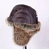 Berets B-8430 Unisex Russische Ushanka Bomber Caps Männer Frauen Kunstpelz Trapper Hut Leder Wind Proof Earflap Warme Kopfbedeckung