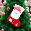 Rood en wit gebreide oude man sneeuwpop aankleden Goodie Christmas Stocking Gift Bag cosplay