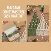 Julekorationer 2st Cord Cotton Tree Macrame Kit Woven Xmas Festival Diy Hanging Ornament Handmade Creative Gift Home Decoration 231123