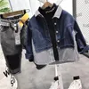 Chemises pour enfants veste pour garçons automne printemps veste en jean vêtements pour enfants garçons mode bébé veste en jean 2-12Y 230403