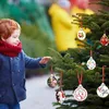 Dekoracje świąteczne 10pcs drzewa żarówka wislarz drewniany wzór majsterkowicz