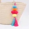 Keychains 1pc ullgarn Big Ball Pom Bag Charms Böhmen Tassel For Women Boho Jewelry Party