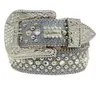 Toppdesignbältet Simon -bälten för män Kvinnor Shiny Diamond Belt Black On Black Blue White Multicolour with Bling Rhinestones As Gift3484835