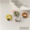 チャームブレスレット25pcs/lotトレンディなアクリル樹脂クリスタルリング