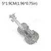 Moda Donna Spille musicali Spille di personalità Spille di violino con strass di cristallo Spille Accessori per gioielli Spilla Regali