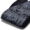 Taille-kettingbanden Zwart Paisley Men Cummerbund Silk Bloem Bow Tie Set Pocket Square Cufflink Formele Tuxedo Suit-accessoires Barry.wang B-100 230403