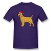 Camisetas de hombre Navidad Golden Retriever Humor gráfico básico manga corta camiseta perro propietario camisa