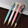 Piece Canotwaits Ballpoint Pearl Flower Wedding Metal Copper Pen Office School Supplies Stationery Rose Gold Present