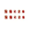 Unhas falsas rosa e borboleta temperamento curto wearable realce de unhas com branco para linda menina arte imprensa em