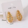 Stud Earrings Chunky Korea's Design Fashion Jewelry 18K Gold Plated Luxury Zircon Water Drop Elegant Women's Wedding Party Access