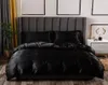Lyxbäddar Set King Size Black Satin Silk Comforter Bed Home Textil Queen Size Däcke Cover Cy2005198183220