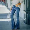 Jeans da donna Boot Cut Jean Pantaloni casual da donna Tasche Vita Pantaloni dritti blu Mid Classic M1 Denim