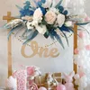 Decoratieve bloemen Wedding Arch Welcome deur kunstmatige bloemkrans slinger thuis feest muur decor bloemen centerpieces voor tafels