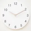 Horloges murales nordique Simple horloge Design moderne Style minimaliste ABS plastique suspendu montre décor à la maison 12 pouces