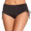 Shorts femininos S-2XL 7 cores cordão ajustável ruched elástico praia rapidamente seco mulheres verão bikini natação troncos calças de banho