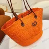 Shoulder Bags Straw Bag Plain Knitting Crochet Embroidery Open Casual Tote Interior Compartment Two Thin Straps Leather Floral Fashion Women Purse 2308 0403/23