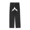 Jeans pour hommes Hip Hop Stars Imprimer Baggy Noir Bleu Hommes Femmes Pantalon droit Streetwear Lâche Rétro Y2k Punk Casual Denim Pantalon