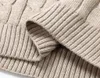 Męskie swetry na pół zamka błyskawicznego żółwia jumper menu szyja czarna khaki z dzianiny pullover korea odzież vintage sweter 2024