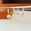 Kolczyki wielokolorowe Hook Hook Dangle Luksusowe kolczyki dla kobiet kryształ uroczy mrożony Ohringe Love Biżuter Kolczyki Unikalna moda ZB008 E23