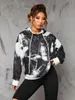 Dames Hoodies Bold Shade Gothic Donkere Tie Dye Print Sweatshirts Jaren '90 Grunge Streetwear Vrouwen Herfst Punk Capuchon Losse Pentagram Truien