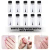 Botellas de almacenamiento 20 PCS Terrarios Botella de esmalte de uñas vacía Contenedor de gel DIY Manicura Suministros negros