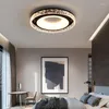 Plafonniers LED lumière ronde salon chambre cuisine luminaires avec télécommande Surface décorative