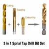 Hex Shank Titanium Plated HSS Screw Thread Metric Tap Drill Bits achine Compound Hand Tools Garage Essential