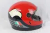 AGV Full Helmets Herr- och kvinnors motorcykelhjälmar 1985 Vintage AGV KR-2001 Röd motorcykelhjälm tillverkad i Italien Valenza tillverkad i Italien WN-B8PG