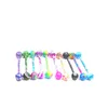 Tongringen 20 stcs Body sieraden Piercing Eaongue/tepelring Barbells Bar 14g1.6mmx19mmx5mm/5 mm Mengsel Mooie kleuren Drop levering Dhgarden Dhdjx