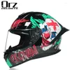 Motorradhelme Motocross für Herren Motorradhelm DOT-zugelassener Moto-Fahrradhelm Scooter