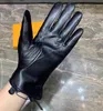 2023 Genuine Sheepskin Gloves Wool Lined Touch Screen Warm Five Fingers Gloves