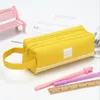 Double-layer Large-capacity Pencil Case Primary School Student Double Zipper Portable Stationery Bag