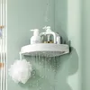 Scatole portaoggetti Mensole girevoli per bagno a parete in plastica multifunzionale, senza trapano, scatola in PP