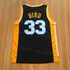 Highschool -Basketball Larry Bird College Jersey 33 7 Springs Valley Indiana State Sycamores University American 1992 Dream Team One Black Navy Blue White NCAA Männer