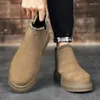 Boots 2023 Male Ankle Casual Comfortable Round Head Man Autumn Winter Style Brand Shoes Men's Booties Large Size